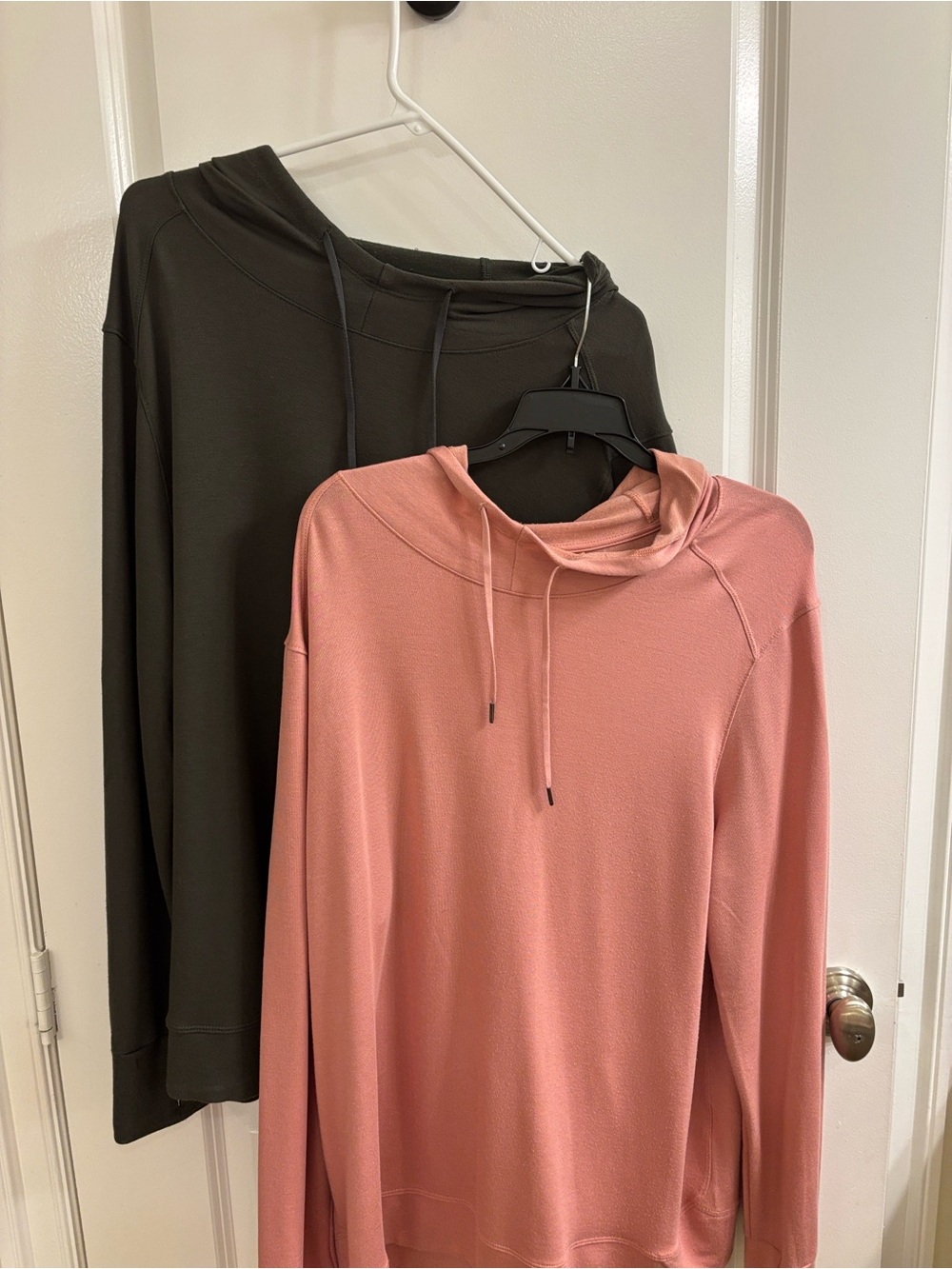 Athletic Works Women's Cowl Neck Pullovers - Rose Pink & Olive Green
